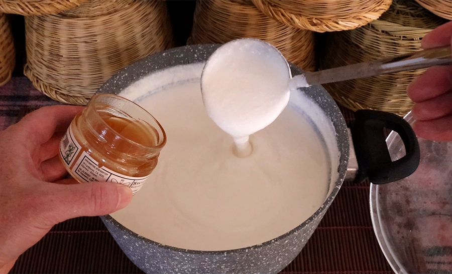 Φτιάχνω το προβιοτικό ζυμωμένο γάλα Yakult χρησιμοποιώντας ως Μαγιά μία μικρή ποσότητα από Yakult του εμπορίου